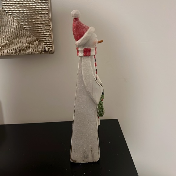 Melrose Wooden Sparkle Rustic Snowman - Picture 7 of 11